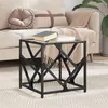 Image de vidaXL Table basse avec dessus en verre transparent 40x40x41 cm acier, table d'appoint, table de salon, table à thé, bout de 845990