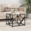 Image de vidaXL Table basse avec dessus en verre transparent 50x50x41 cm acier, table d'appoint, table de salon, table à thé, bout de 845992