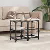 Image de vidaXL Tables basses avec dessus en verre transparent 2 pcs acier, table d'appoint, table de salon, table à thé, bout de 845999
