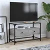 Image de vidaXL Meuble TV avec dessus en verre sonoma gris bois d'ingénierie, support TV, armoire média, armoire hifi, unité TV, 846062