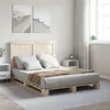 Image de vidaXL Cadre de lit avec tête de lit 140x200 cm bois de pin massif, lit, meuble de chambre à coucher, lit en bois, lit 3281534