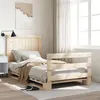 Image de vidaXL Cadre de lit et tête de lit 100x200 cm bois de pin massif, lit, meuble de chambre à coucher, lit en bois, lit simple, 3281539