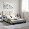 Image de vidaXL Cadre de lit avec tête de lit gris 140x200 cm bois pin massif, lit, meuble de chambre à coucher, lit en bois, lit 3281564