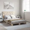 Image de vidaXL Cadre de lit avec tête de lit 140x200 cm bois de pin massif, lit, meuble de chambre à coucher, lit en bois, lit 3281570
