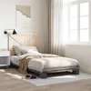 Image de vidaXL Cadre de lit et tête de lit gris 100x200 cm bois de pin massif, lit, meuble de chambre à coucher, lit en bois, lit 3281581