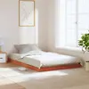Image de Cadre de lit sans matelas cire marron 120x190cm bois pin massif
