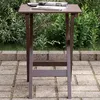 Image de Table d'appoint pliable marron bois de peuplier massif