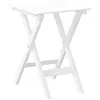 Image de Table d'appoint pliable blanc bois de peuplier massif
