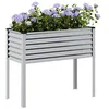 Image de vidaXL Jardinière 100x45x90 cm acier inoxydable, jardinière d'extérieur, bac à fleurs, bac à tomates 4008973