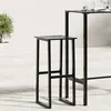 Image de vidaXL Tabourets de bar lot de 2 noir acier enduit de poudre, chaise de salle à manger, tabouret de petit-déjeuner, chaise 4009265