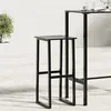 Image de vidaXL Tabourets de bar lot de 4 noir acier enduit de poudre, chaise de salle à manger, tabouret de petit-déjeuner, chaise 4009266