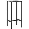 Image de Table de bar vidaXL acier enduit de poudre noir 50x50x110 cm