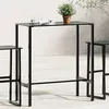 Image de Table de bar noir 100x50x110 cm acier enduit de poudre