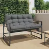 Image de vidaXL Banc de jardin avec coussin anthracite 113 cm acier, banc, banc de parc, siège d'extérieur, banc d’extérieur, banc de 4009299