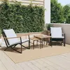Image de vidaXL Ensemble de meubles de balcon 4 pcs avec coussins acier noir, ensemble de meubles d'extérieur, ensemble de balcon de 4009305