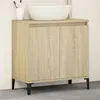 Image de vidaXL Meuble d'évier chêne sonoma 58x33x60 cm bois d'ingénierie, meuble de salle de bain, meuble sous lavabo de salle de 847408