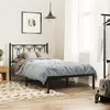 Image de vidaXL Bedframe met hoofdbord metaal zwart 100x200 cm376123