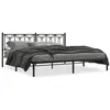 Image de vidaXL Bedframe met hoofdbord metaal zwart 193x203 cm376134