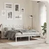 Image de vidaXL Bedframe met hoofdbord metaal wit 150x200 cm376179