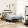 Image de vidaXL Bedframe met hoofdbord metaal zwart 107x203 cm376596