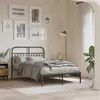 Image de vidaXL Cadre de lit métal avec tête de lit noir 120x200 cm, lit double, meuble de chambre à coucher, lit d'invité, lit, 376598