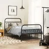 Image de vidaXL Bedframe met hoofd- en voeteneinde metaal zwart 100x190 cm376612