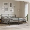 Image de vidaXL Bedframe met hoofd- en voeteneinde metaal zwart 183x213 cm376623