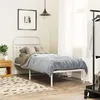 Image de vidaXL Cadre de lit métal avec tête de lit blanc 80x200 cm, lit simple, meuble de chambre à coucher, lit d'invité, lit, 376640