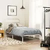Image de vidaXL Cadre de lit métal avec tête de lit blanc 90x190 cm, lit simple, meuble de chambre à coucher, lit d'invité, lit, 376641