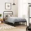 Image de vidaXL Cadre de lit métal sans matelas avec tête de lit noir 90x190 cm 377109