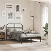 Image de vidaXL Cadre de lit métal sans matelas avec tête de lit noir 120x200cm 377115
