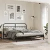Image de vidaXL Bedframe met hoofdbord metaal zwart 183x213 cm377122