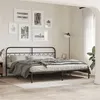 Image de vidaXL Bedframe met hoofdbord metaal zwart 200x200 cm377124