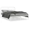 Image de vidaXL Bedframe met hoofdbord metaal wit 150x200 cm377168