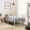 Image de vidaXL Bedframe met hoofd- en voeteneinde metaal wit 90x190 cm377176