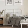 Image de vidaXL Hoofdbord 120 cm metaal wit377197