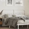 Image de vidaXL Hoofdbord 150 cm metaal wit377200