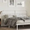 Image de vidaXL Hoofdbord 160 cm metaal wit377201