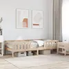 Image de vidaXL Cadre de lit 90x200 cm bois de pin massif, meuble de chambre à coucher, sommier, lit en bois, lit, lit simple, cadre 846973