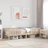 Image de vidaXL Cadre de lit 80x200 cm Bois de pin massif, meuble de chambre à coucher, sommier, lit en bois, lit, lit simple, cadre 846976