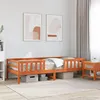 Image de vidaXL Cadre de lit cire marron 80x200 cm bois de pin massif, meuble de chambre à coucher, sommier, lit en bois, lit, lit 846978