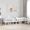 Image de vidaXL Cadre de lit Blanc 75x190 cm Bois de pin massif, meuble de chambre à coucher, sommier, lit en bois, lit, lit simple 846983