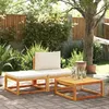Image de Salon de jardin modulable Vidaxl bois massif marron 3 pieces 65.0 x 65 x 65 2 personnes