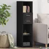 Image de vidaXL Buffet haut noir 30x42,5x124 cm bois d'ingénierie, buffet, placard, armoire latérale, armoire, armoire de rangement, 846153