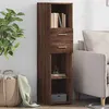 Image de vidaXL Buffet haut chêne marron 30x42,5x124 cm bois d'ingénierie, buffet, placard, armoire latérale, armoire, armoire de 846158