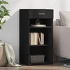 Image de vidaXL Buffet noir 45x42,5x93 cm bois d'ingénierie, armoire, armoire latérale, armoire de rangement, armoire, placard, 846321