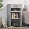 Image de vidaXL Buffet gris béton 50x42,5x93 cm bois d'ingénierie, armoire, armoire latérale, armoire de rangement, armoire, placard, 846330