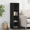 Image de vidaXL Buffet noir 30x41x124 cm bois d'ingénierie 846377