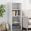 Image de vidaXL Buffet haut blanc 50x41x124 cm bois d'ingénierie, buffet, placard, armoire latérale, armoire, armoire de rangement, 846397