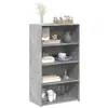 Image de vidaXL Buffet haut gris béton 70x41x124 cm bois d'ingénierie, buffet, placard, armoire latérale, armoire, armoire de 846407
